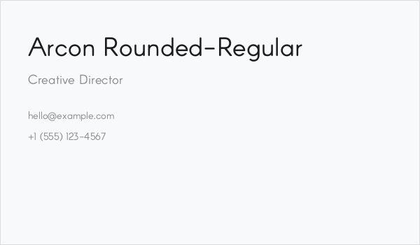 Arcon Rounded-Regular Business Card