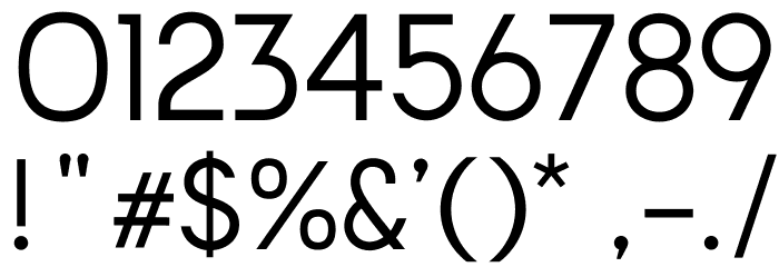 Arcon Font OTHER CHARS