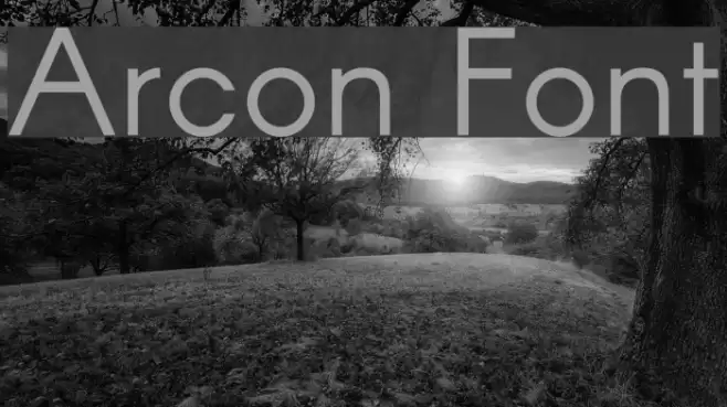 Arcon Schriftart examples