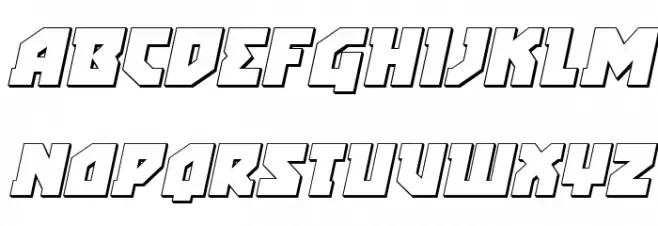 Arctic Guardian 3D Italic Fonte MAIÚSCULAS