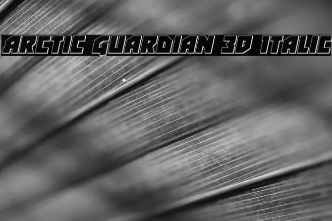 Arctic Guardian 3D Italic Example 1