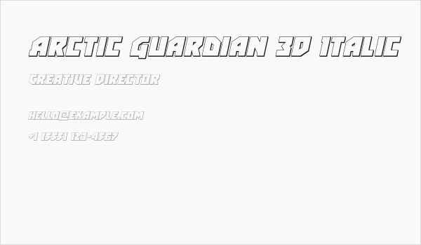 Arctic Guardian 3D Italic Business Card