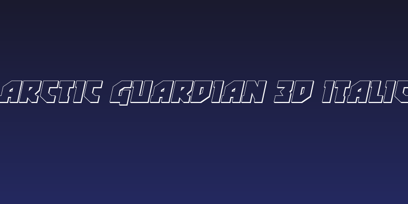 Arctic Guardian 3D Italic Social Header