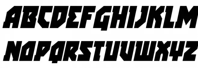 Arctic Guardian Condensed Italic Fuentes MAYÚSCULAS