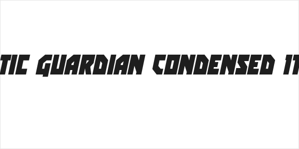 Arctic Guardian Condensed Italic Logo