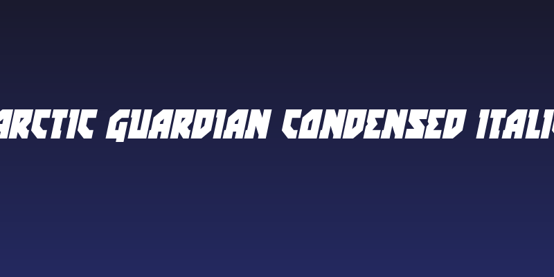 Arctic Guardian Condensed Italic Social Header