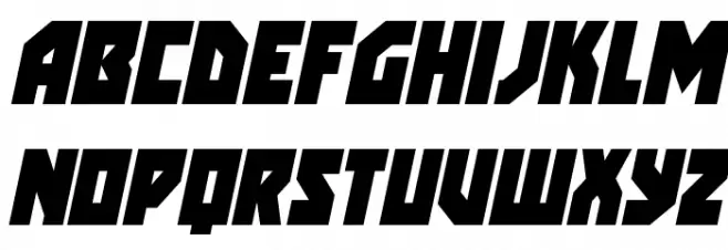 Arctic Guardian Condensed Italic 字体 小写