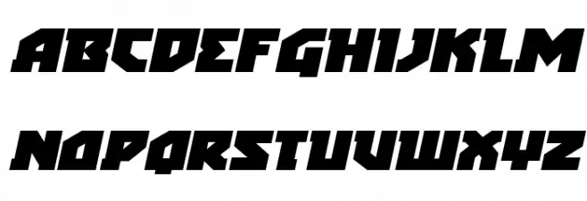 Arctic Guardian Expanded Italic Schriftart Groß