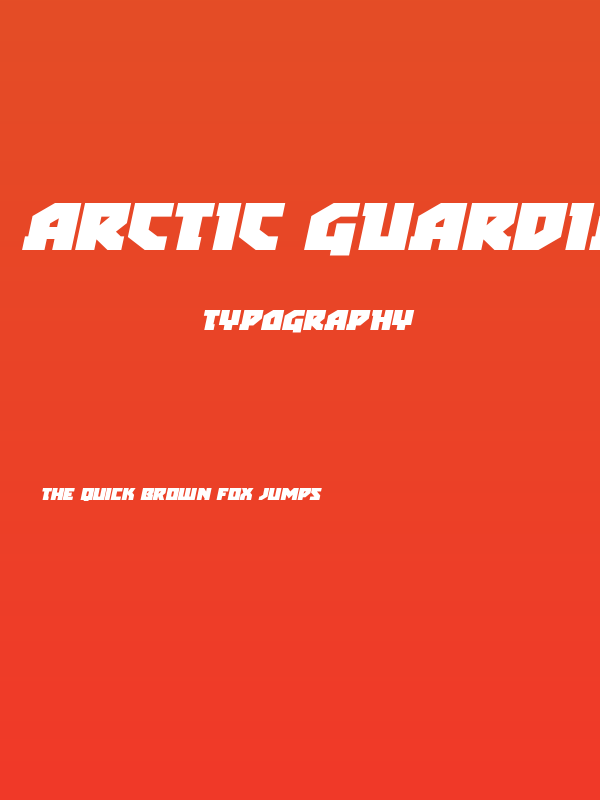 Arctic Guardian Expanded Italic Poster