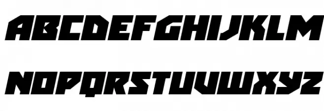 Arctic Guardian Expanded Italic Шрифта строчной