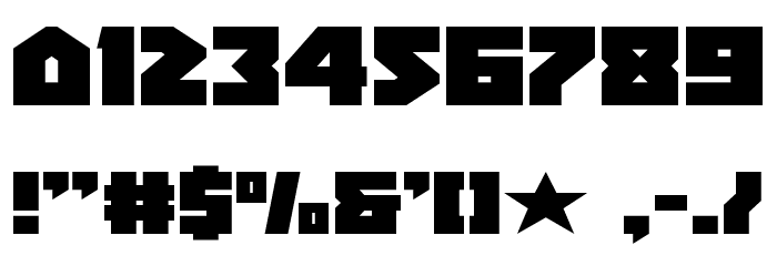Arctic Guardian Expanded Font OTHER CHARS