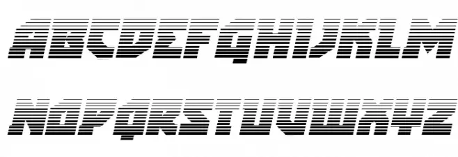 Arctic Guardian Gradient Italic Caratteri MAIUSCOLE