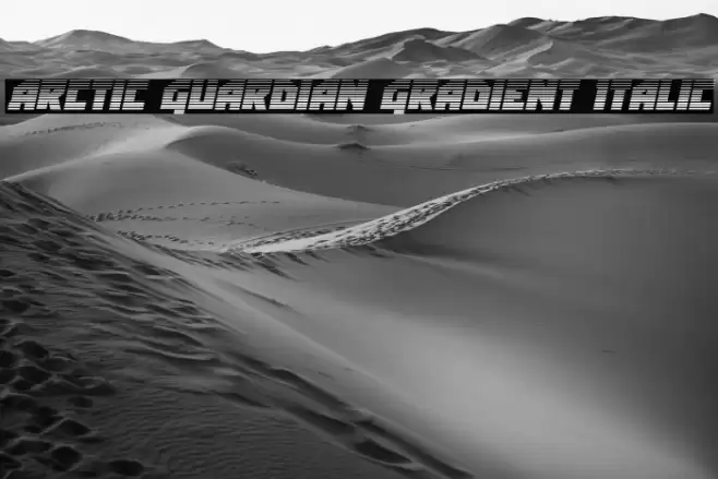 Arctic Guardian Gradient Italic Font examples
