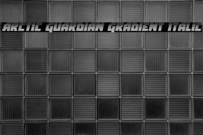 Arctic Guardian Gradient Italic Font examples
