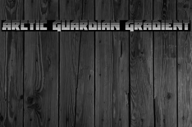 Arctic Guardian Gradient Font examples