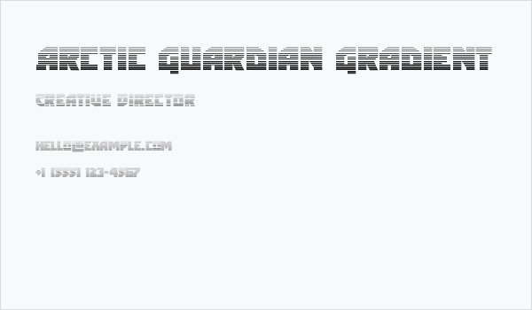 Arctic Guardian Gradient Business Card