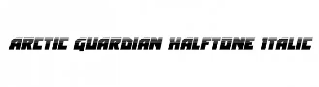 Arctic Guardian Halftone Italic  Fuentes Gratis Descargar