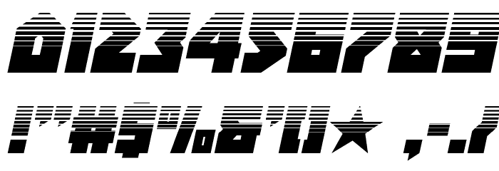Arctic Guardian Halftone Italic Font OTHER CHARS