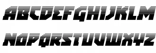Arctic Guardian Halftone Italic 字体 大写