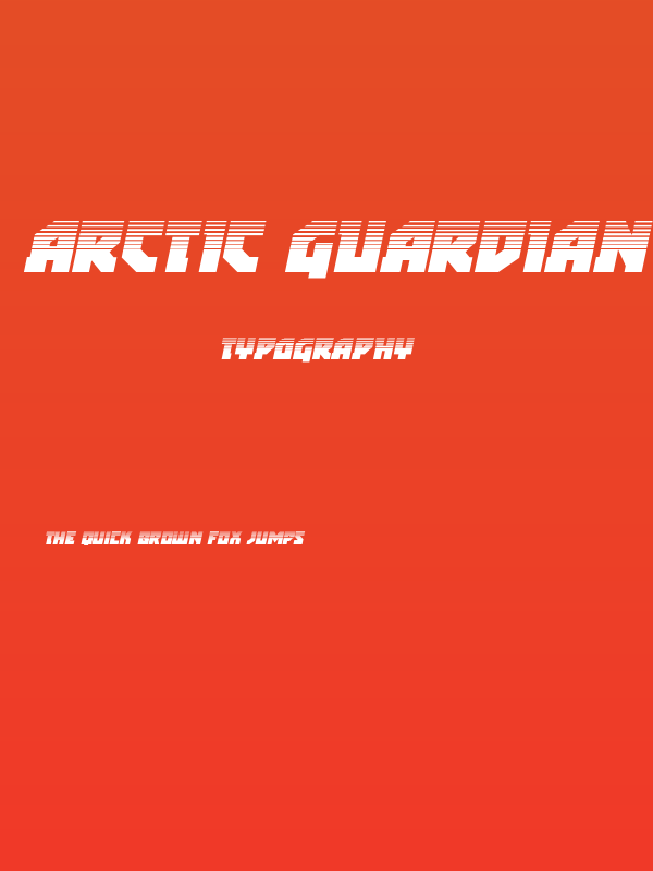Arctic Guardian Halftone Italic Poster