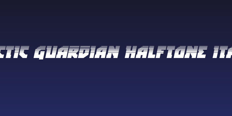 Arctic Guardian Halftone Italic Social Header