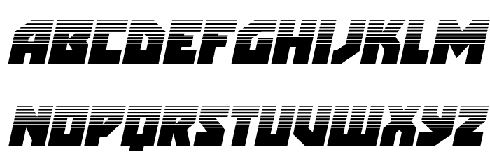 Arctic Guardian Halftone Italic Font LOWERCASE
