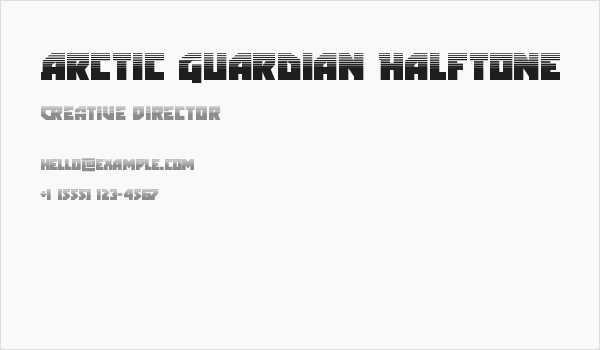 Arctic Guardian Halftone Business Card