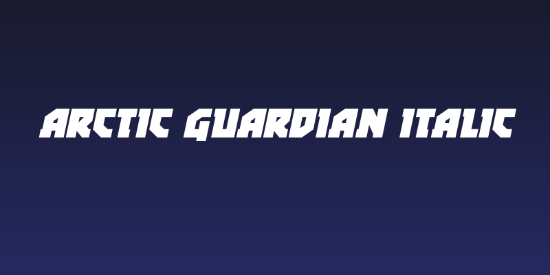 Arctic Guardian Italic Social Header
