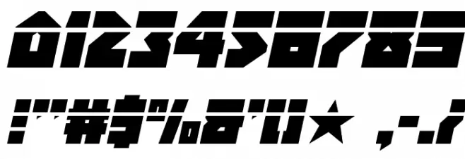 Arctic Guardian Laser Italic Font OTHER CHARS