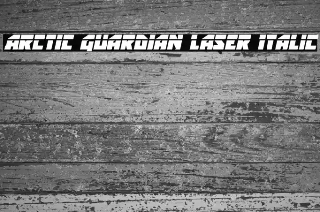 Arctic Guardian Laser Italic Font examples