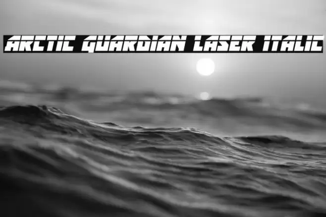 Arctic Guardian Laser Italic Font examples