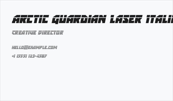 Arctic Guardian Laser Italic Business Card