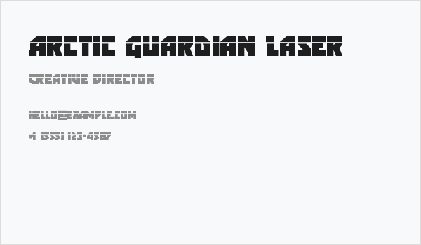 Arctic Guardian Laser Business Card