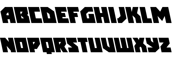 Arctic Guardian Leftalic Font LOWERCASE