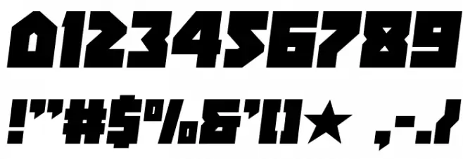 Arctic Guardian Semi-Italic Font OTHER CHARS