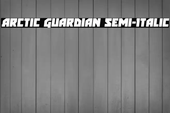 Arctic Guardian Semi-Italic Font examples