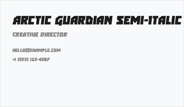 Arctic Guardian Semi-Italic Business Card