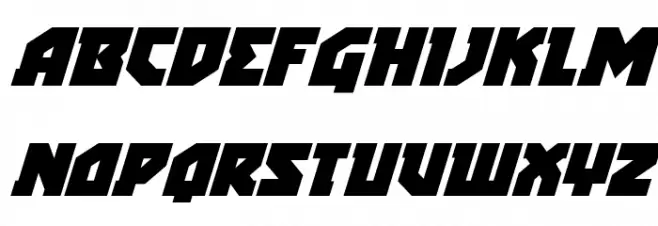 Arctic Guardian Super-Italic Schriftart Groß
