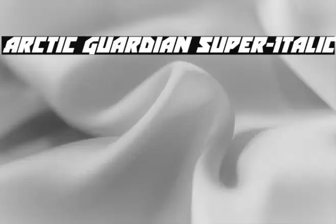 Arctic Guardian Super-Italic Font examples