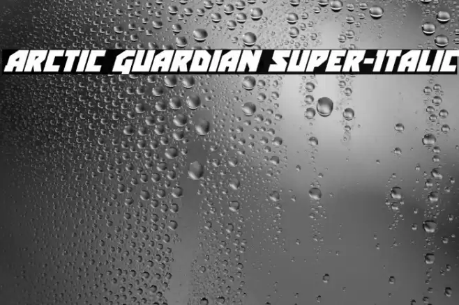 Arctic Guardian Super-Italic Font examples