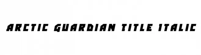 Arctic Guardian Title Italic  font caratteri gratis