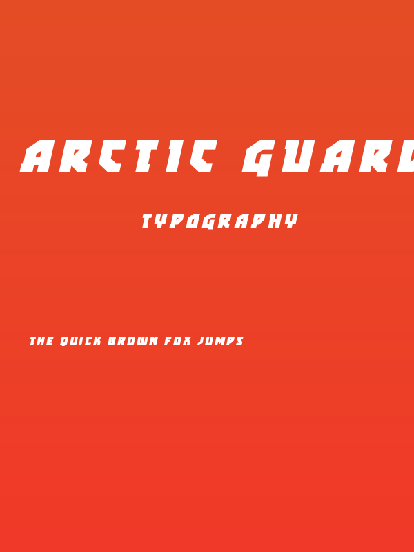 Arctic Guardian Title Italic Poster