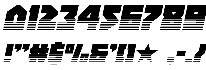 Arctic Guardian Twotone Italic Font OTHER CHARS