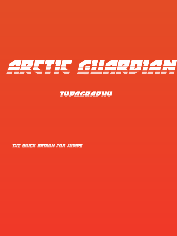 Arctic Guardian Twotone Italic Poster