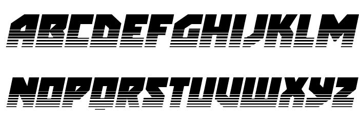 Arctic Guardian Twotone Italic Font LOWERCASE