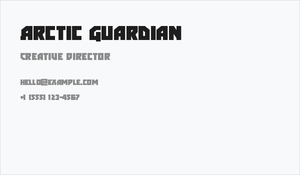 Arctic Guardian Business Card