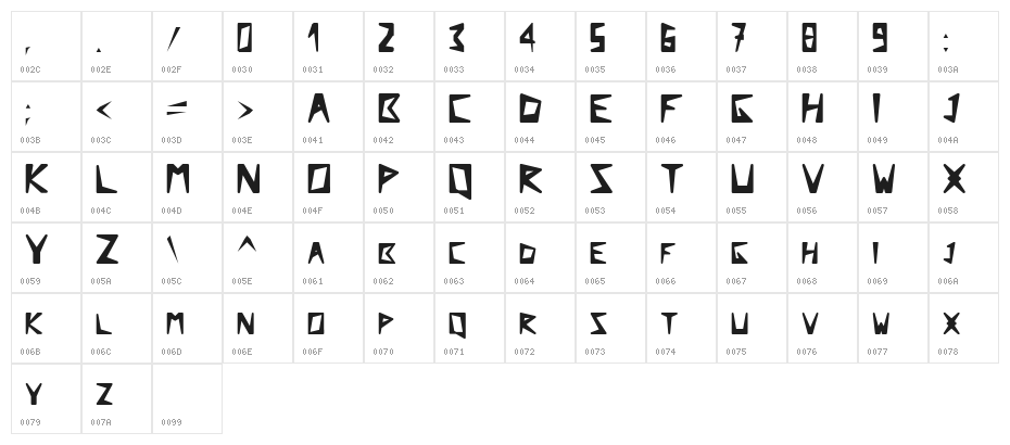 ArcticExplorer Character Map