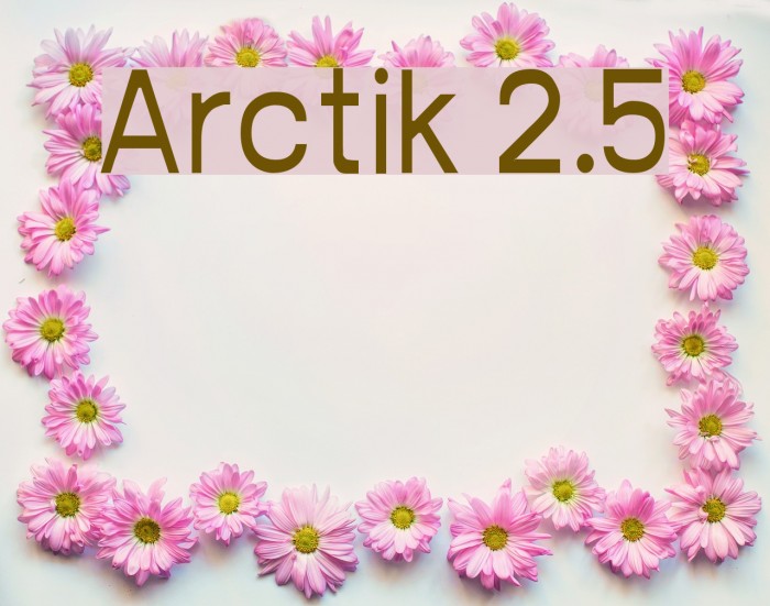 Arctik 2.5 Font examples