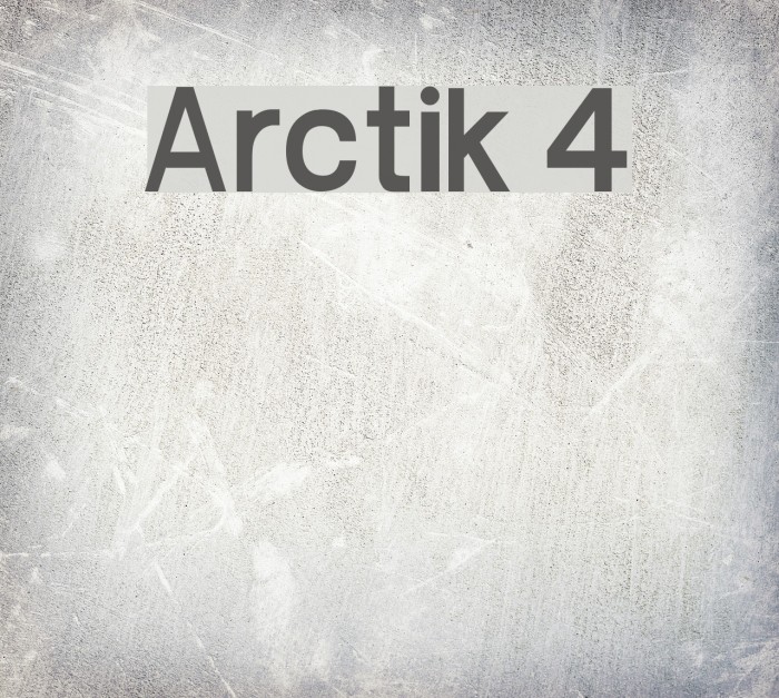 Arctik 4 Font examples