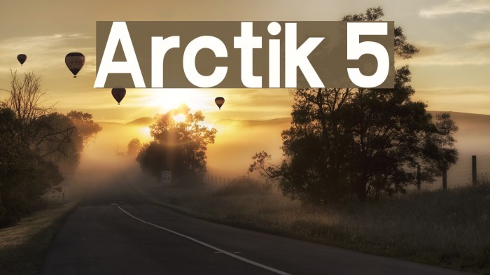 Arctik 5 Font examples